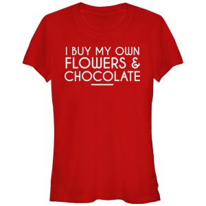 Junior_s Lost Gods I Buy My Own Flowers and Chocolate T-Shirt