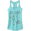 Junior_s Lost Gods Oh Snap Gingerbread Man Outline Racerback Tank Top