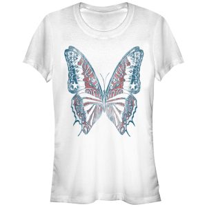 Junior_s Lost Gods Peace Sign Star Butterfly T-Shirt