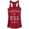 Junior_s Lost Gods Property of USA Racerback Tank Top