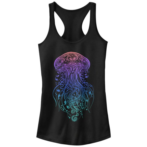 Junior_s Lost Gods Rainbow Henna Jellyfish Racerback Tank Top