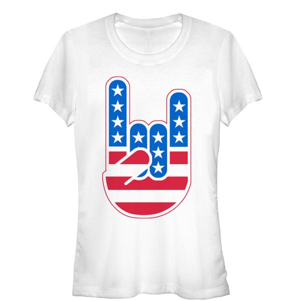 Junior_s Lost Gods Rock On American Flag T-Shirt