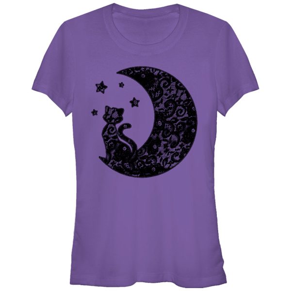 Junior_s Lost Gods The Cat in the Moon Lace Print T-Shirt