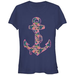 Junior_s Lost Gods Tropical Print Anchor T-Shirt