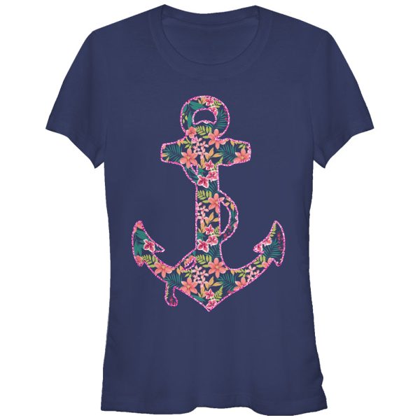 Junior_s Lost Gods Tropical Print Anchor T-Shirt