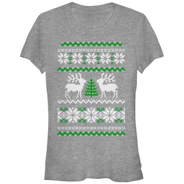 Junior_s Lost Gods Ugly Christmas Tree Reindeer T-Shirt