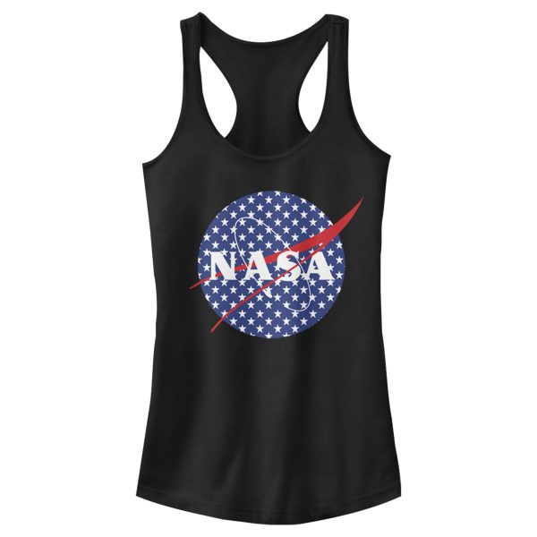 Junior_s NASA American Flag Stars Logo Racerback Tank Top