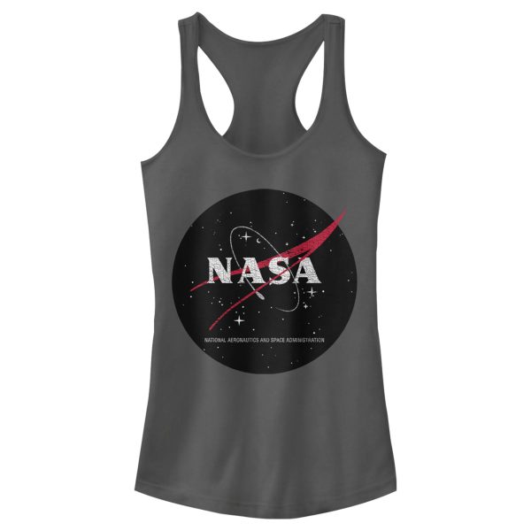 Junior_s NASA Circle Distressed Space Logo Racerback Tank Top