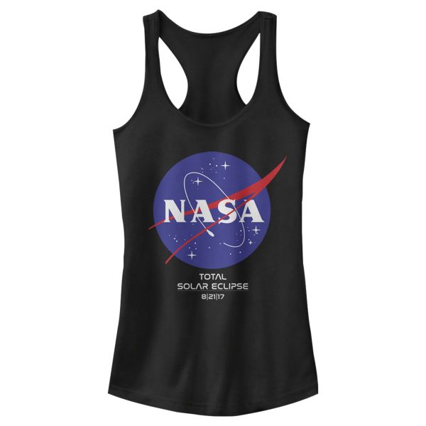 Junior_s NASA Classic Logo Total Solar Eclipse 2017 Racerback Tank Top