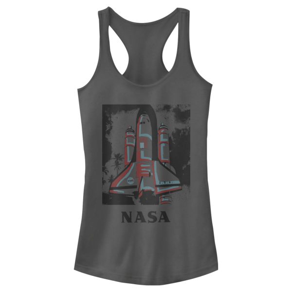 Junior_s NASA Color Pop Launch Edgy Palm Tree Racerback Tank Top