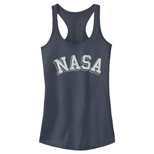 Junior_s NASA Curved 3D Bold Logo Racerback Tank Top