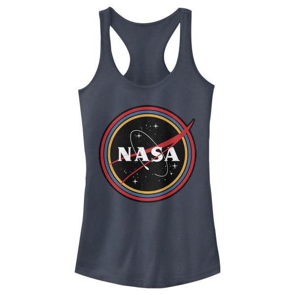 Junior_s NASA Galaxy In Rainbow Circles Racerback Tank Top