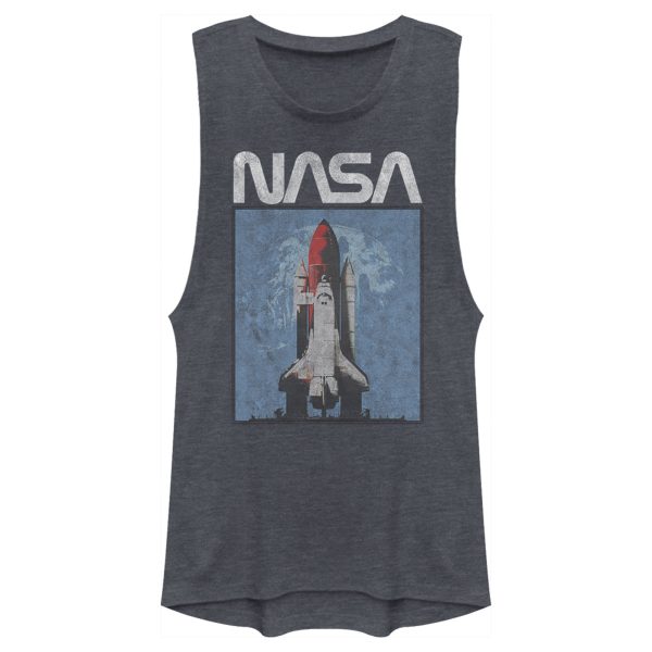 Junior_s NASA Logo Shuttle Rocket Ship Poster Style Festival Muscle Tee