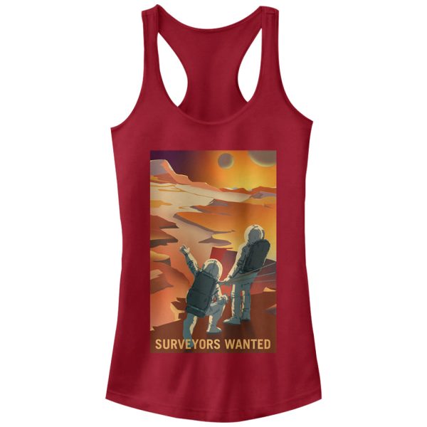 Junior_s NASA Mars Surveyors Wanted Racerback Tank Top