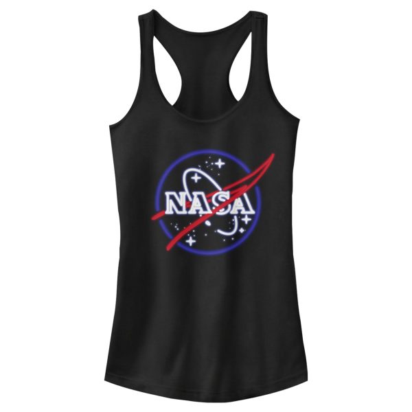 Junior_s NASA Neon Sign Classic Logo Racerback Tank Top