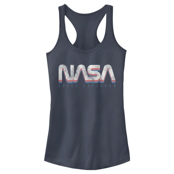 Junior_s NASA Official Space Explorer Retro Logo Racerback Tank Top