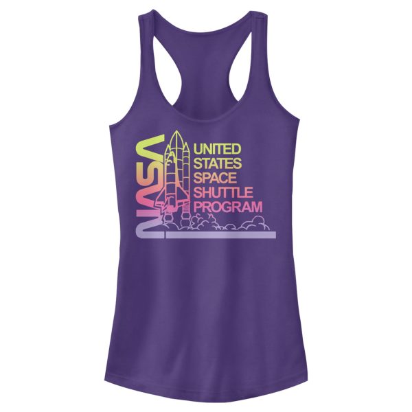 Junior_s NASA Ombre Sunset Shuttle Program Racerback Tank Top