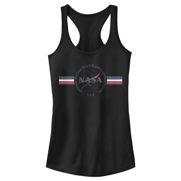 Junior_s NASA Red White And Blue Banner Logo Racerback Tank Top