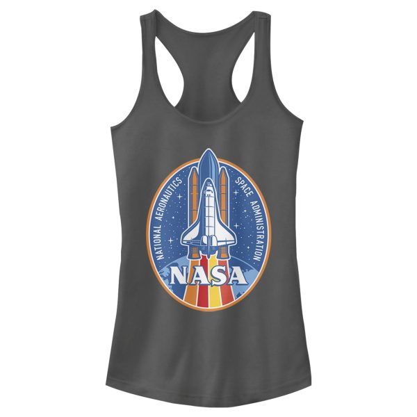 Junior_s NASA Retro Rocket Emblem Racerback Tank Top