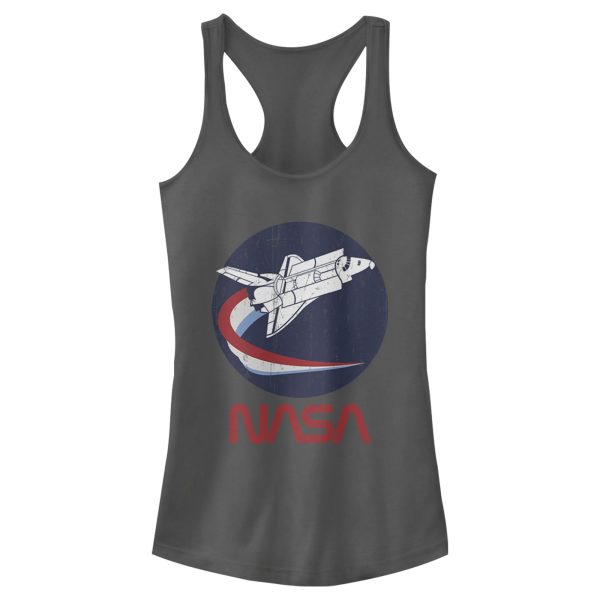 Junior_s NASA Shuttle Three Color Swoosh Circle Racerback Tank Top