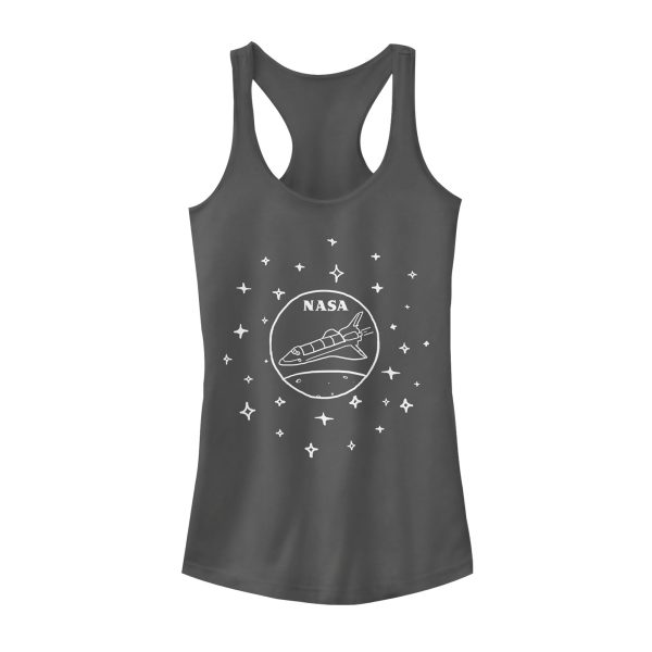 Junior_s NASA Sleek Star Rocket Racerback Tank Top