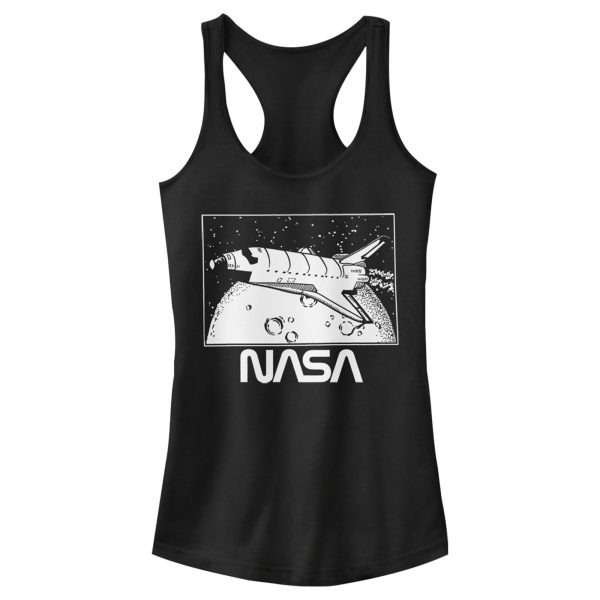 Junior_s NASA Vintage Shuttle Frame Racerback Tank Top