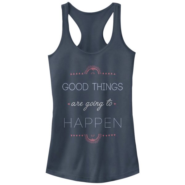 Junior_s Peaceful Warrior Good Things Happen Racerback Tank Top