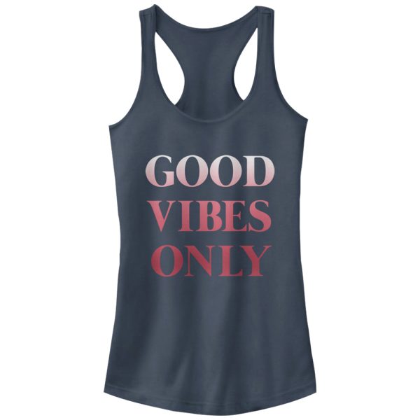 Junior_s Peaceful Warrior Good Vibes Only Fade Racerback Tank Top