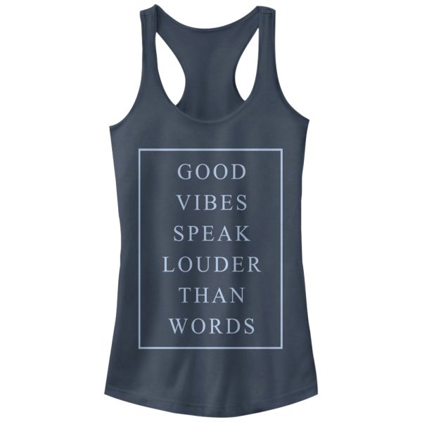 Junior_s Peaceful Warrior Louder Than Words Racerback Tank Top