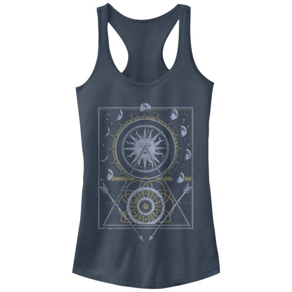 Junior_s Peaceful Warrior Moon Phases Racerback Tank Top