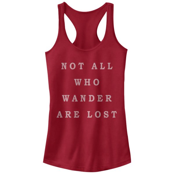 Junior_s Peaceful Warrior Wander Not Lost Racerback Tank Top