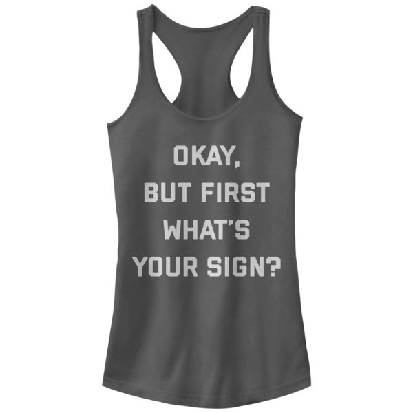 Junior_s Peaceful Warrior What_s Your Sign Racerback Tank Top