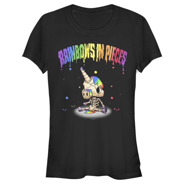 Junior_s R.I.P. Rainbows in Pieces Jim Bones Logo Splatter T-Shirt