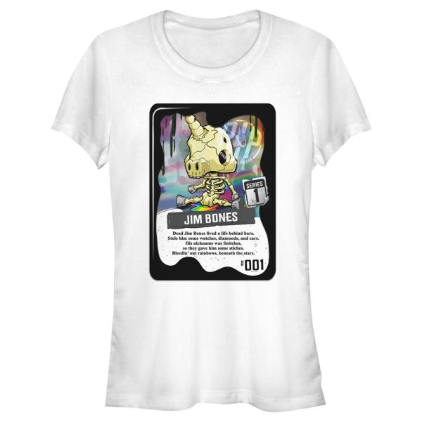 Junior_s R.I.P. Rainbows in Pieces Jim Bones Unicorn Card T-Shirt