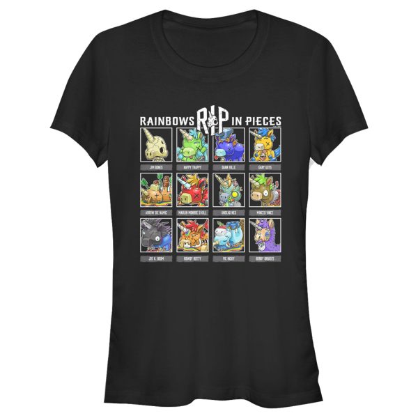 Junior_s R.I.P. Rainbows in Pieces Unicorn Bingo T-Shirt