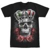 Men_s Aztlan Mexican Flag King Skull T-Shirt