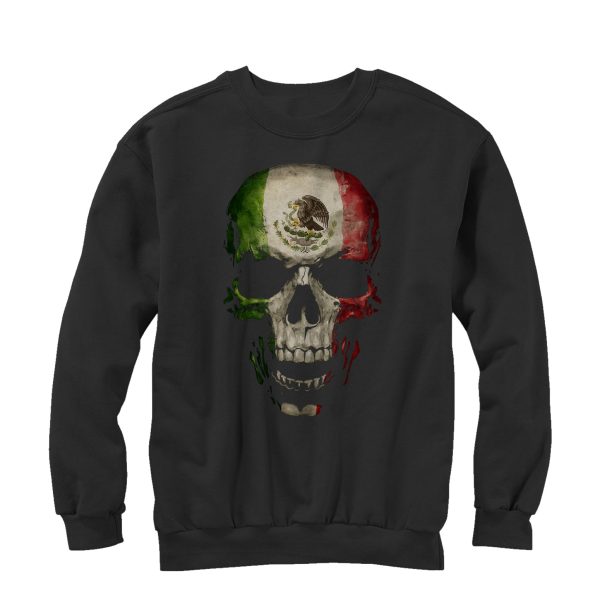 Men_s Aztlan Mexican Flag Skull Sweatshirt