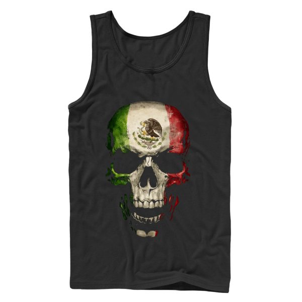 Men_s Aztlan Mexican Flag Skull Tank Top