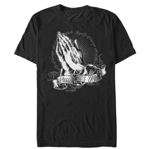 Men_s Aztlan Pray For Us T-Shirt