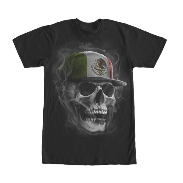 Men_s Aztlan Smoke Skull T-Shirt