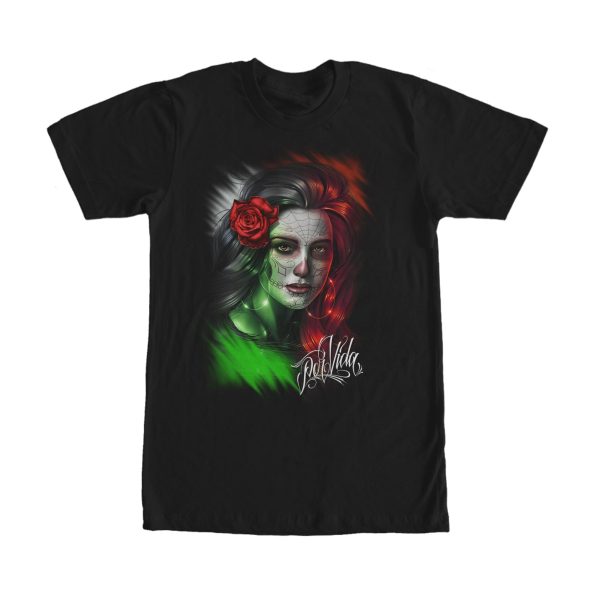 Men_s Aztlan Sugar Skull Por Vida T-Shirt