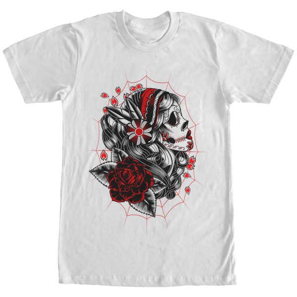 Men_s Aztlan Sugar Skull Spider Web T-Shirt