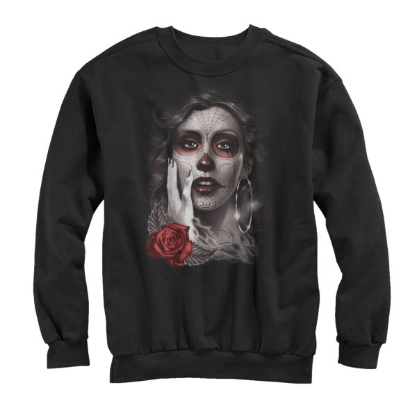 Men_s Aztlan Sugar Skull Tears Sweatshirt