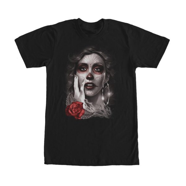 Men_s Aztlan Sugar Skull Tears T-Shirt