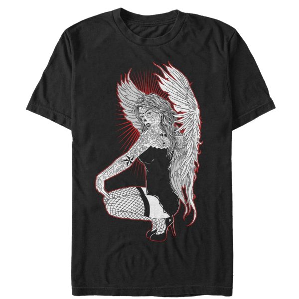 Men_s Aztlan Tattoo Sugar Skull Angel T-Shirt