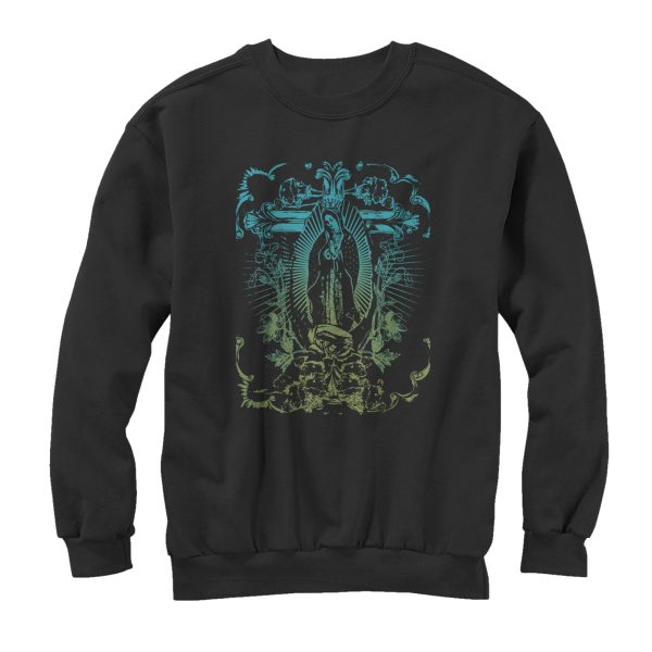 Men_s Aztlan Virgin Mary Cross Sweatshirt