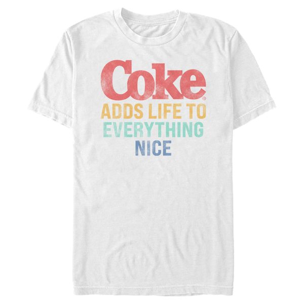 Men_s Coca Cola Unity Adds Life to Everything Nice Logo T-Shirt