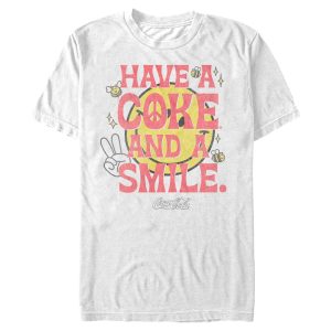 Men_s Coca Cola Unity Have a Coke and a Smile Peace T-Shirt