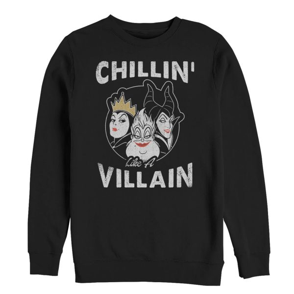 Men_s Disney Princesses Chillin_ Like a Villain Frame Sweatshirt