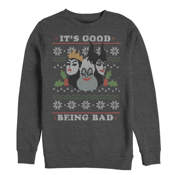 Men_s Disney Princesses Christmas Being Bad Sweatshirt